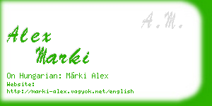 alex marki business card